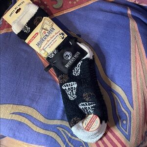 Modern Bourbon and Shea Butter Infused Basketball Print and black Socks NWT